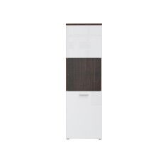 Wohnwand >Rafina< in Bakersfield Walnuss - 335,1x192,2x42cm (BxHxT)