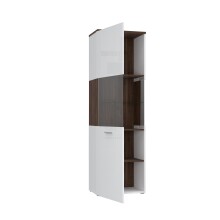 Wohnwand >Rafina< in Bakersfield Walnuss - 335,1x192,2x42cm (BxHxT)