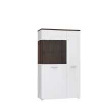 Wohnwand >Rafina< in Bakersfield Walnuss - 335,1x192,2x42cm (BxHxT)