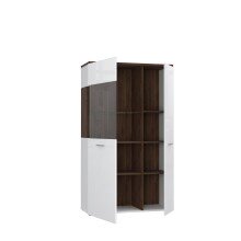 Wohnwand >Rafina< in Bakersfield Walnuss - 335,1x192,2x42cm (BxHxT)
