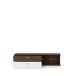 Wohnwand >Rafina< in Bakersfield Walnuss - 335,1x192,2x42cm (BxHxT)