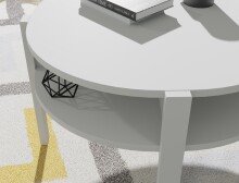 Couchtisch >Topiros< in Weiß - 74,4x45,5x74,4cm (BxHxT)
