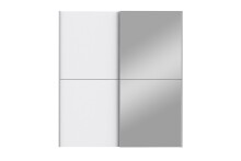 Schwebetürenschrank >Vrillisia< in Weiß - 170,3x190,5x61,2cm (BxHxT)