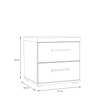 Nachtkonsole >Vyronas< in Old Wood Vintage - 37,6x38,6x34,7cm (BxHxT)