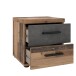 Nachtkonsole >Vyronas< in Old Wood Vintage - 37,6x38,6x34,7cm (BxHxT)