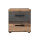Nachtkonsole >Vyronas< in Old Wood Vintage - 37,6x38,6x34,7cm (BxHxT)