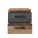 Nachtkonsole >Vyronas< in Old Wood Vintage - 37,6x38,6x34,7cm (BxHxT)