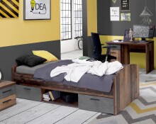 Bett >Vyronas< in Old Wood Vintage - 96x65x206,4cm...
