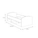 Bett >Vyronas< in Old Wood Vintage - 96x65x206,4cm (BxHxT)