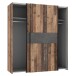 Schwebetürenschrank >Vyronas< in Old Wood Vintage - 170,3x190,5x62cm (BxHxT)