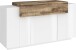 Kommode >Catania< in Weiß-Hochglanz / Weiß matt - 140x86x45cm (BxHxT)