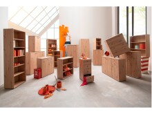 Kommode >Tembi< in Artisan Eiche - 108,8x111,1x34,8cm (BxHxT)