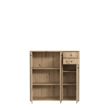Kommode >Tembi< in Artisan Eiche - 108,8x111,1x34,8cm (BxHxT)