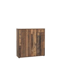 Kommode >Tembi< in Old Wood Vintage - 108,8x111,1x34,8cm (BxHxT)