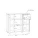 Kommode >Tembi< in Old Wood Vintage - 108,8x111,1x34,8cm (BxHxT)