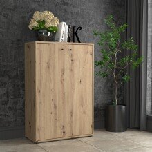 Kommode >Tembi< in Artisan Eiche - 73,7x111,1x34,8cm (BxHxT)