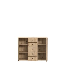 Kommode >Tembi< in Artisan Eiche - 108,8x85,5x34,8cm (BxHxT)