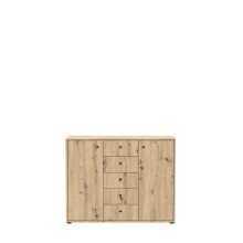 Kommode >Tembi< in Artisan Eiche - 108,8x85,5x34,8cm (BxHxT)