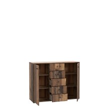 Kommode >Tembi< in Old Wood Vintage - 108,8x85,5x34,8cm (BxHxT)