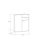 Kommode >Tembi< in Old Wood Vintage - 73,7x85,5x34,8cm (BxHxT)