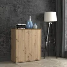 Kommode >Tembi< in Artisan Eiche - 73,7x85,5x34,8cm (BxHxT)