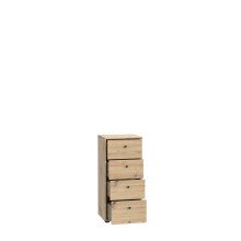Kommode >Tembi< in Artisan Eiche - 38,6x85,5x34,8cm (BxHxT)
