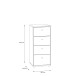 Kommode >Tembi< in Artisan Eiche - 38,6x85,5x34,8cm (BxHxT)