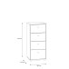Kommode >Tembi< in Old Wood Vintage - 38,6x85,5x34,8cm (BxHxT)