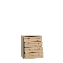 Kommode >Tembi< in Artisan Eiche - 73,7x85,5x34,8cm (BxHxT)