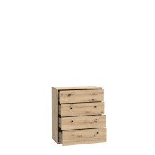 Kommode >Tembi< in Artisan Eiche - 73,7x85,5x34,8cm (BxHxT)
