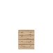 Kommode >Tembi< in Artisan Eiche - 73,7x85,5x34,8cm (BxHxT)