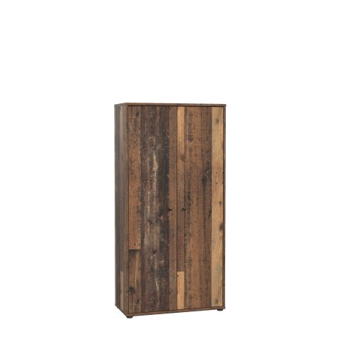 Aktenschrank >Tembi< in Old Wood Vintage - 73,7x149,5x34,8cm (BxHxT)