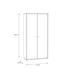 Aktenschrank >Tembi< in Old Wood Vintage - 73,7x149,5x34,8cm (BxHxT)