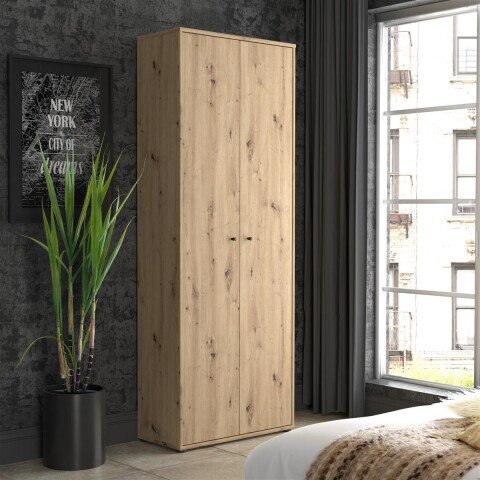 Aktenschrank >Tembi< in Artisan Eiche - 73,7x197,5x34,8cm (BxHxT)