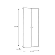 Aktenschrank >Tembi< in Artisan Eiche - 73,7x197,5x34,8cm (BxHxT)