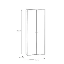 Aktenschrank >Tembi< in Old Wood Vintage - 73,7x197,5x34,8cm (BxHxT)