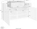 Schuhschrank >Catania< in Weiß-Hochglanz / Schiefer - 120x86x45cm (BxHxT)