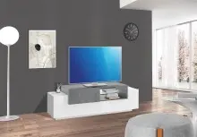TV-Board >Catania< in Weiß-Hochglanz -...