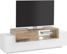 TV-Board >Catania< in Weiß-Hochglanz - 160x51x45cm (BxHxT)