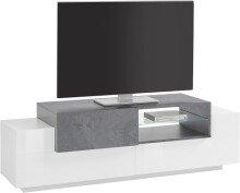 TV-Board >Catania< in Weiß-Hochglanz - 160x51x45cm (BxHxT)