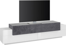 TV-Board >Catania< in Weiß-Hochglanz - 200x51,6x45cm (BxHxT)