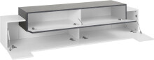 TV-Board >Catania< in Weiß-Hochglanz - 200x51,6x45cm (BxHxT)