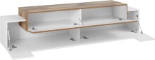 TV-Board >Catania< in Weiß-Hochglanz - 200x51,6x45cm (BxHxT)