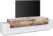 TV-Board >Catania< in Weiß-Hochglanz / Ahorn - 200x51,6x45cm (BxHxT)
