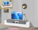 TV-Board >Catania< in Weiß-Hochglanz - 220x51x45cm (BxHxT)