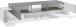 TV-Board >Catania< in Weiß-Hochglanz - 220x51x45cm (BxHxT)