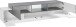 TV-Board >Catania< in Weiß-Hochglanz - 220x51x45cm (BxHxT)