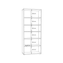 Regal >Tembi< in Artisan Eiche - 73,7x197,5x34,8cm (BxHxT)