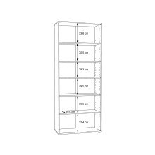 Regal >Tembi< in Old Wood Vintage - 73,7x197,5x34,8cm (BxHxT)
