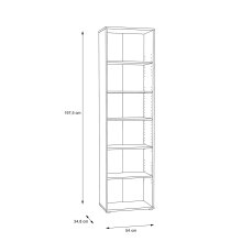 Regal >Tembi< in Old Wood Vintage - 54x197,5x34,8cm (BxHxT)